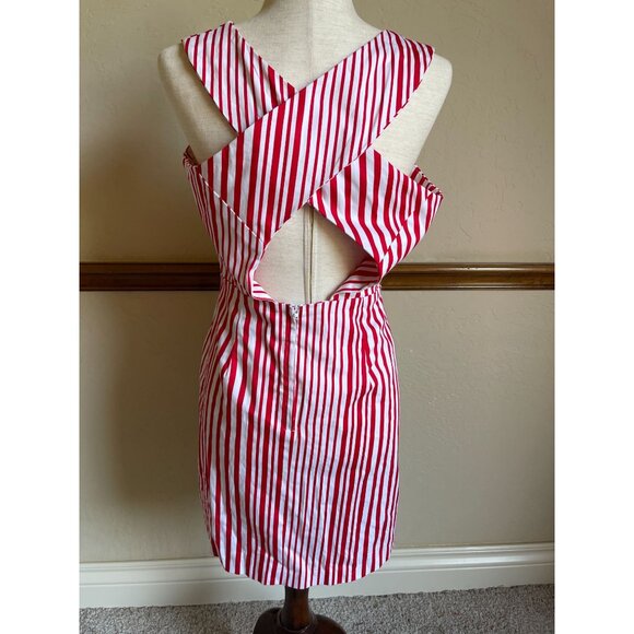 Modcloth x Ixia Candy is Dandy Red White Striped Beachy Coastal Mod Retro Pinup - Picture 2 of 6